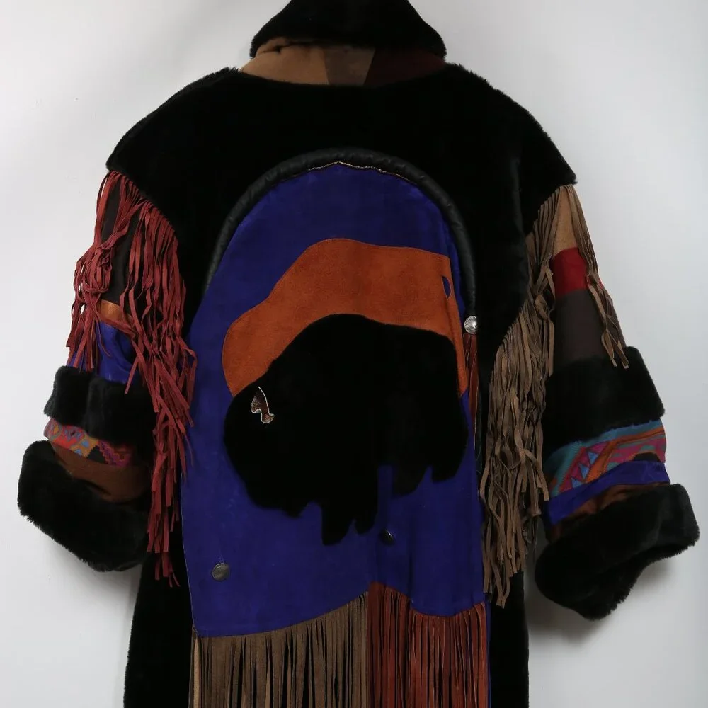 Where the Buffalo Roam Vintage Coat Cowgirl Western Southwestern Yellowstone - Picture 10 of 14